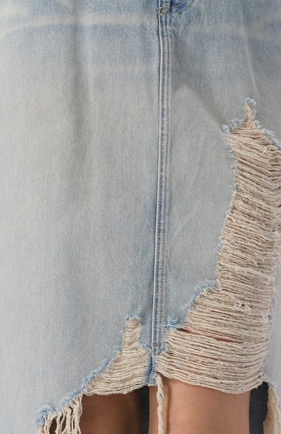 Джинсовая юбка 7 FOR ALL MANKIND голубого цвета по цене 26350 руб., арт. 7U013066PAS, фото 5 Джинсовая юбка 7 FOR ALL MANKIND, арт. 7U013066PAS, фото 5