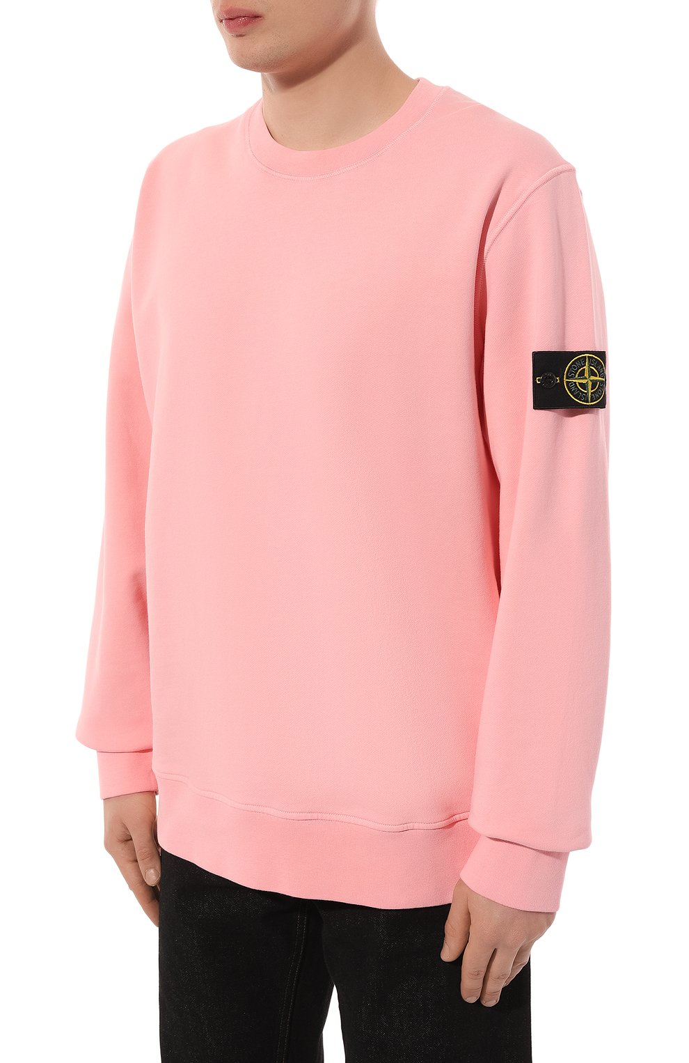 Хлопковый свитшот STONE ISLAND розового цвета по цене 31950 руб., арт. 101563051, фото 3 Хлопковый свитшот STONE ISLAND, арт. 101563051, фото 3