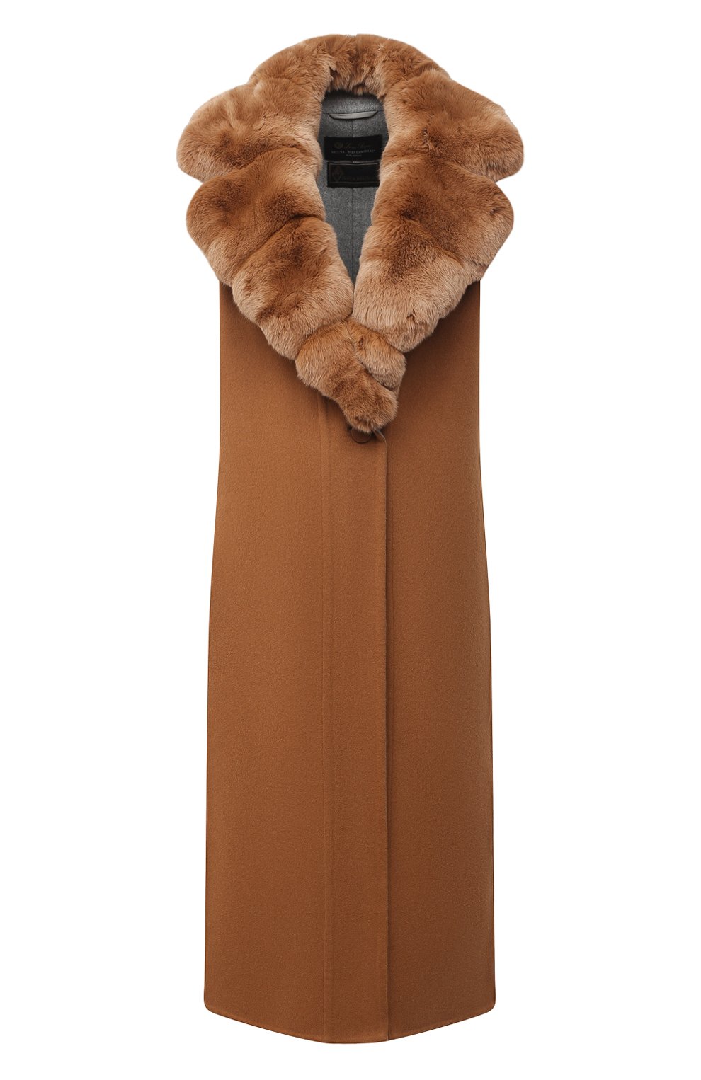 Жилет из шерсти викуньи и кашемира с воротником из меха шиншиллы LORO PIANA, арт. FAL4699/VVIC, фото 1