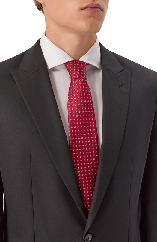 Шелковый галстук Kiton UCRVKPC06L8107 Красный  UCRVKPC06L8107 Фото 2