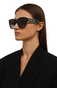 Женские солнцезащитные очки DIOR EYEWEAR черного цвета, арт. DI0RPACIFIC B2I 10A1 | Фото 2 (Региональные ограничения белый список (Axapta Mercury): Не проставлено; Нос: Не проставлено; Материал: Пластик; Тип очков: С/з; Оптика Гендер: оптика-женское; Очки форма: Круглые)