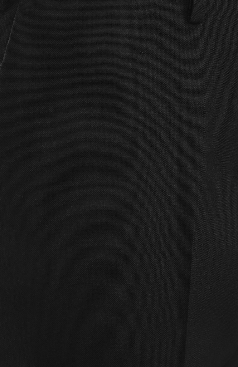 Мужские шерстяные брюки DRIES VAN NOTEN черного цвета, арт. 251-020904-1310 | Фото 6 (Материал внешний: Шерсть; Длина (брюки, джинсы): Стандартные; Случай: Повседневный; Стили: Минимализм, Классический; Автоматизация ТО: Проставлено; Автоматизация состава: Проставлено)