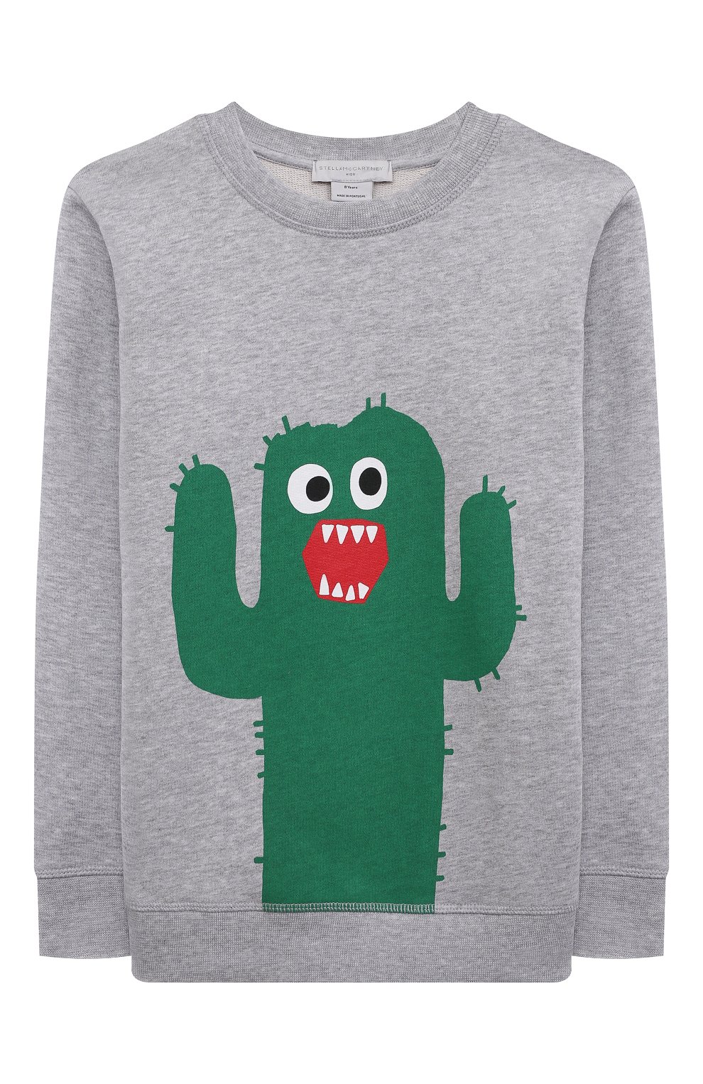 Хлопковый свитшот STELLA MCCARTNEY серого цвета по цене 8650 руб., арт. 8Q4ME0, фото 1 Хлопковый свитшот STELLA MCCARTNEY, арт. 8Q4ME0, фото 1