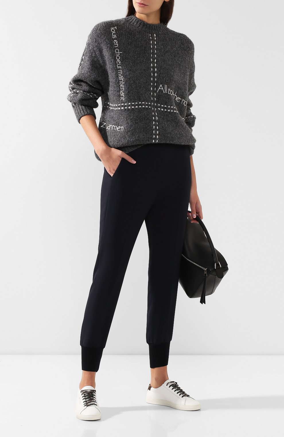 Джоггеры STELLA MCCARTNEY темно-серого цвета по цене 56100 руб., арт. 341416/SCA06, фото 2 Джоггеры STELLA MCCARTNEY, арт. 341416/SCA06, фото 2