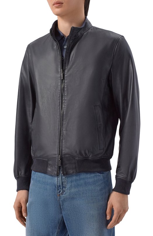 Двусторонний кожаный бомбер Gimo's 6S20.1.090.62R/112 Чёрный  6S20.1.090.62R/112 Фото 3