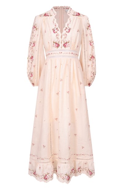 Женское льняное платье ZIMMERMANN, арт. 5372DRS264