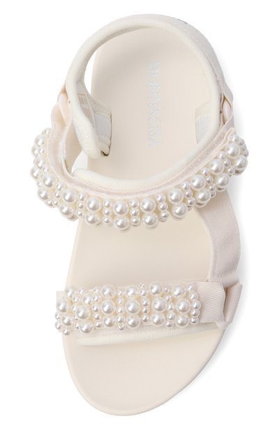 Сандалии MONNALISA кремового цвета по цене 14500 руб., арт. 8CG012, фото 4 Сандалии MONNALISA, арт. 8CG012, фото 4