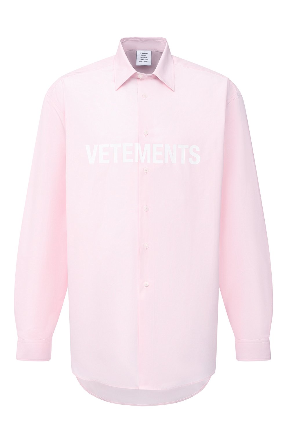Хлопковая рубашка VETEMENTS, арт. UE51SH300P 1004/W, фото 1