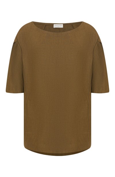 Женский топ из смеси льна и хлопка DRIES VAN NOTEN, арт. 201-30786-9352