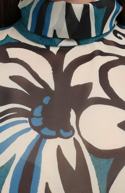 Блузка DRIES VAN NOTEN голубого цвета по цене 58800 руб., арт. 202-30782-1062, фото 5 Блузка DRIES VAN NOTEN, арт. 202-30782-1062, фото 5