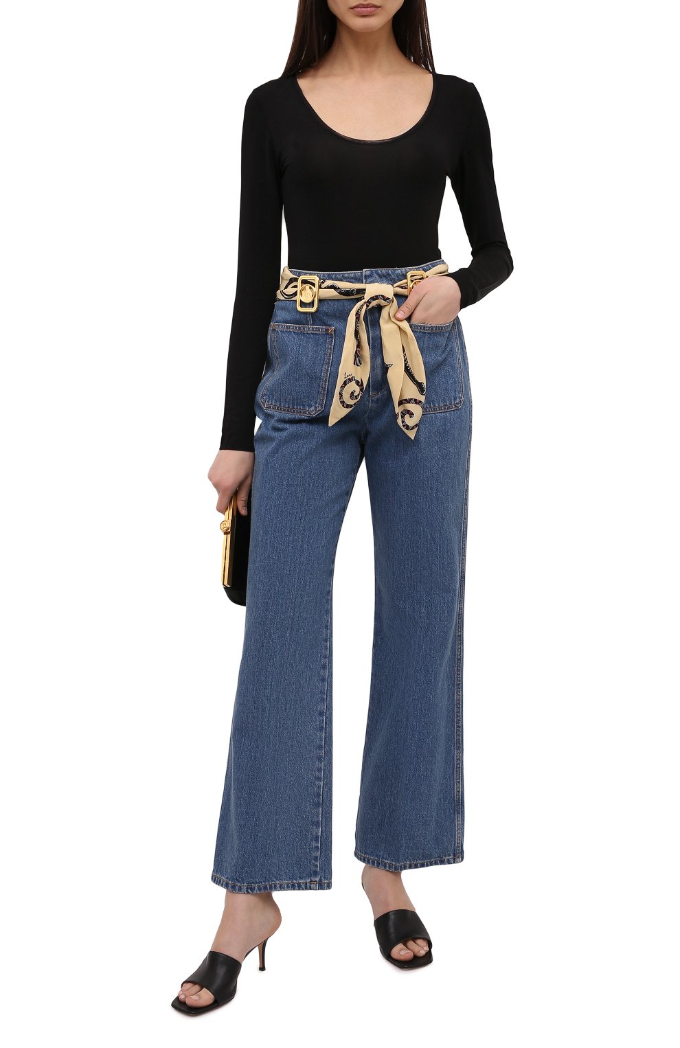 Джинсы LANVIN темно-синего цвета по цене 99500 руб., арт. RW-TR0023-D002-E21, фото 2 Джинсы LANVIN, арт. RW-TR0023-D002-E21, фото 2
