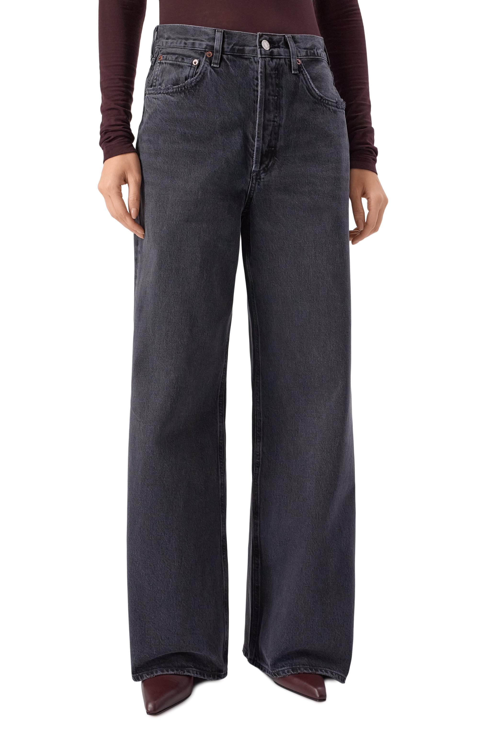 Джинсы dame AGOLDE черного цвета по цене 55300 руб., арт. A1981157, фото 3 Джинсы dame AGOLDE, арт. A1981157, фото 3