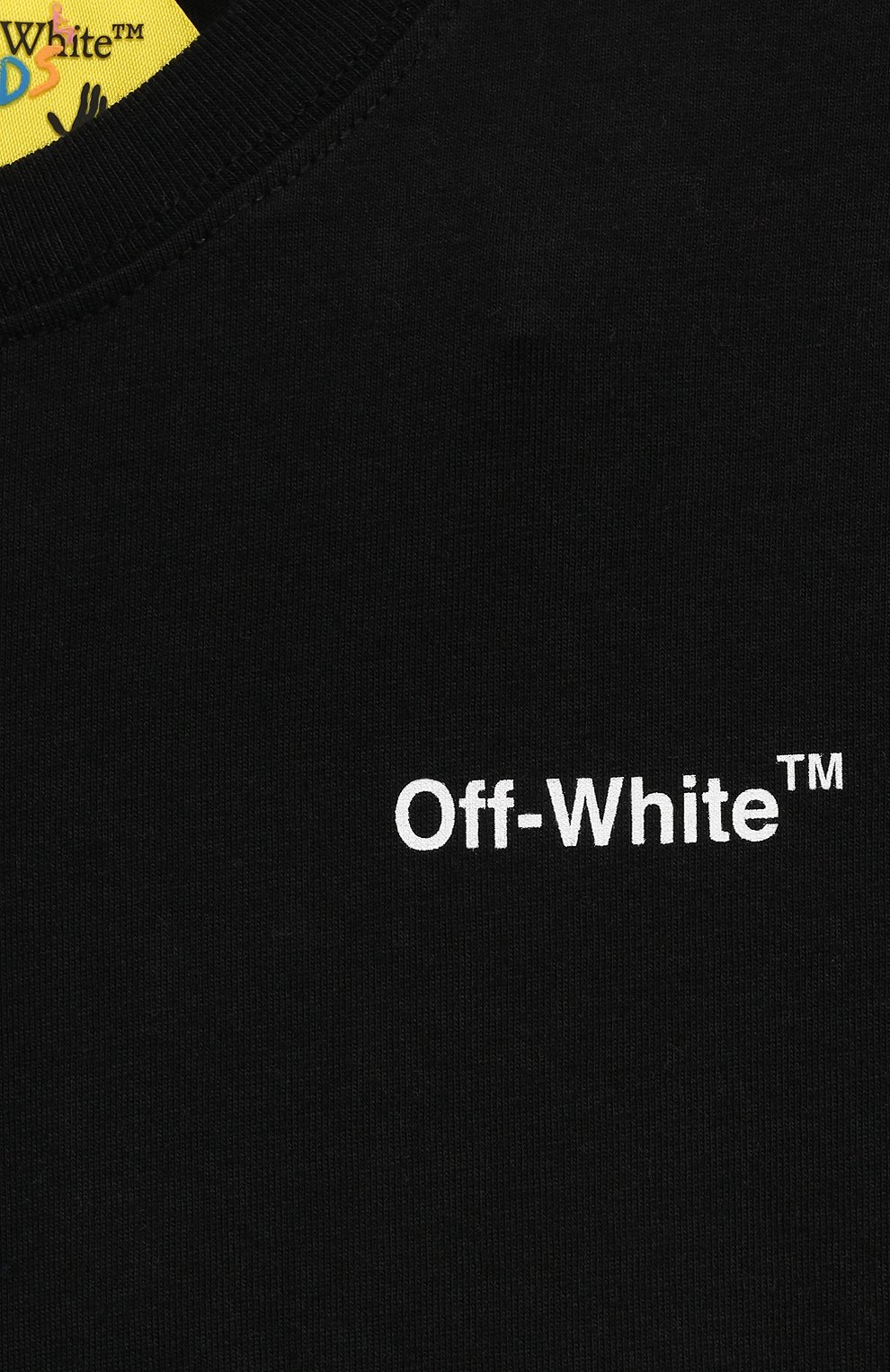 Хлопковая футболка OFF-WHITE, арт. 0BAA005C99JER001, фото 3