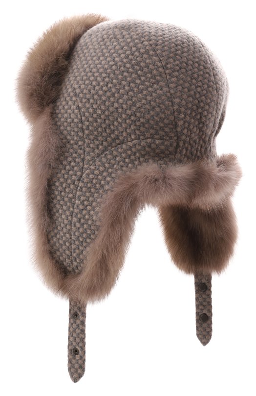 Шапка-ушанка Star с отделкой из соболя Black Sable BS-24001PB Бежевый  BS-24001PB Фото 2