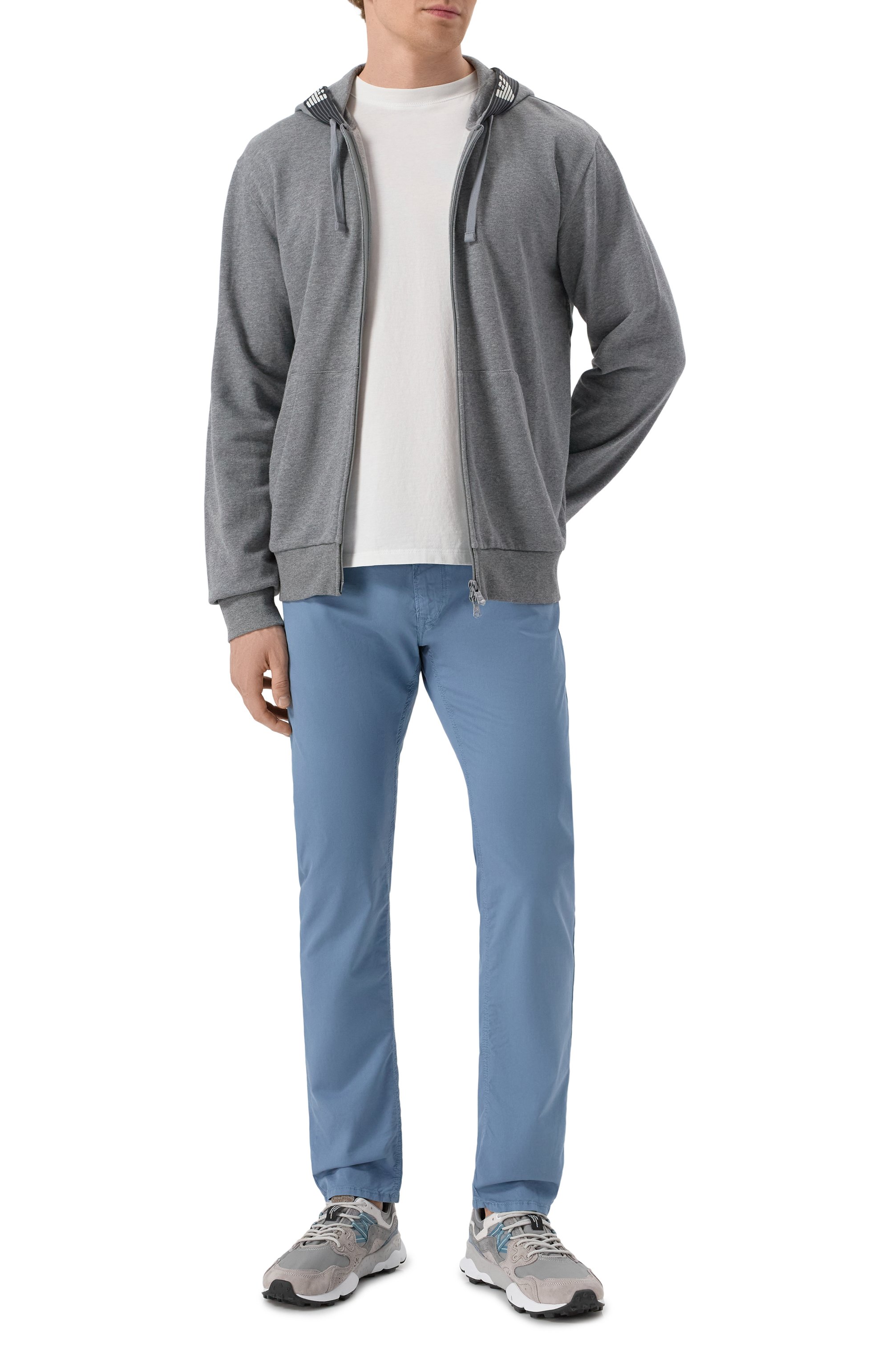 Хлопковая толстовка EMPORIO ARMANI серого цвета по цене 18300 руб., арт. EM000523/AF10781, фото 2 Хлопковая толстовка EMPORIO ARMANI, арт. EM000523/AF10781, фото 2