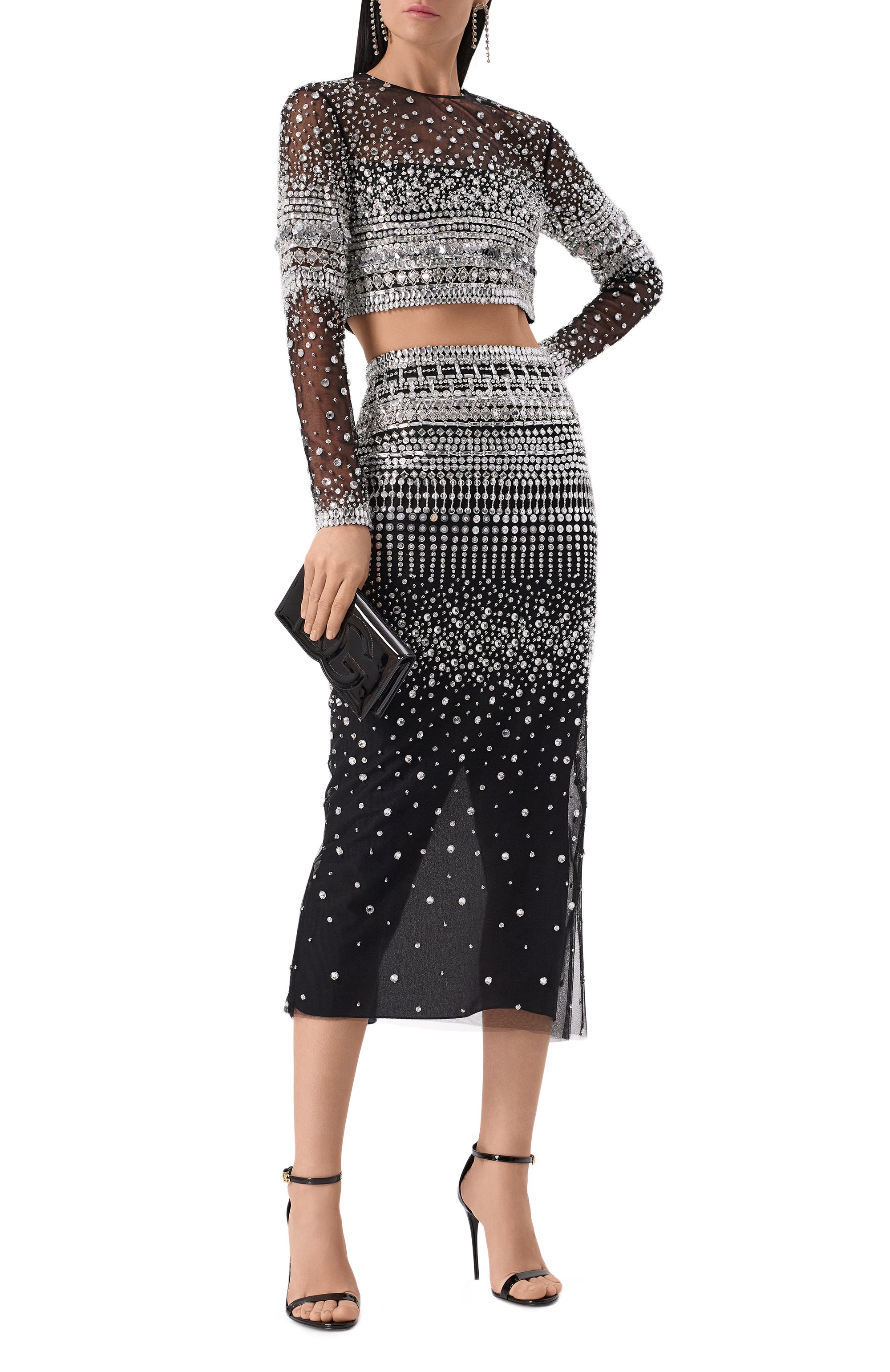 Топ с отделкой стразами ZUHAIR MURAD черного цвета по цене 596000 руб., арт. RTP25044/EMSQ001, фото 2 Топ с отделкой стразами ZUHAIR MURAD, арт. RTP25044/EMSQ001, фото 2