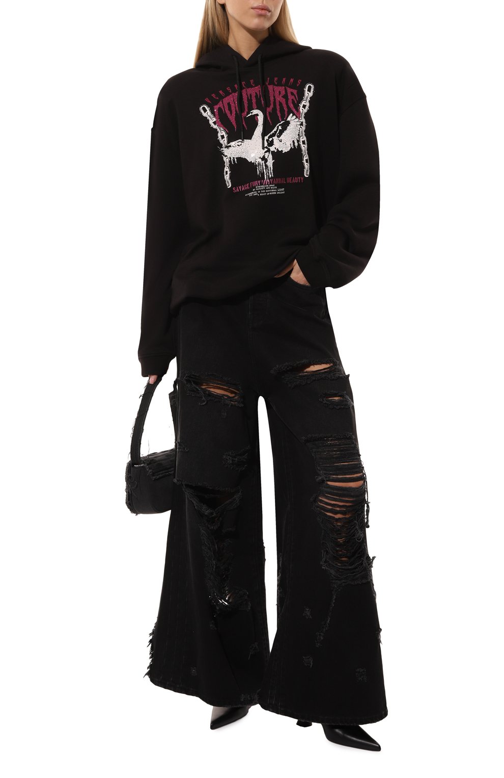 Хлопковое худи VERSACE JEANS COUTURE, арт. 77HAIG01/CF01G, фото 2