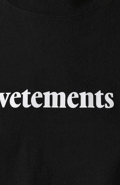 Хлопковая футболка VETEMENTS, арт. SS20TR305 1610/W/BLACK/WHITE, фото 5