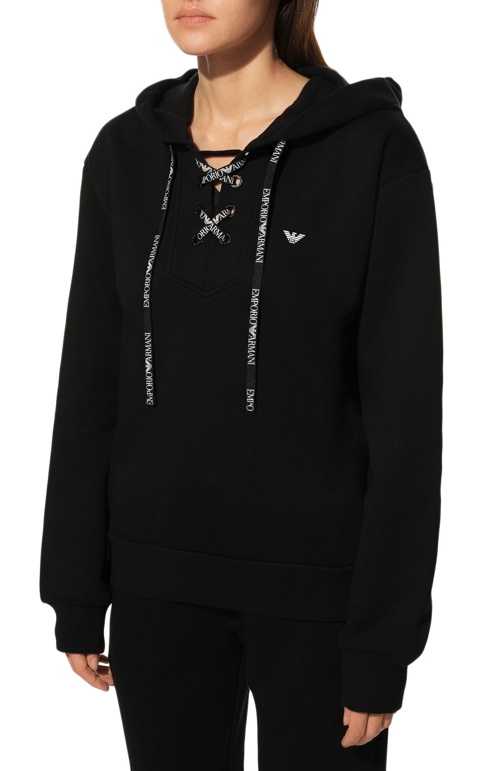 Хлопковое худи EMPORIO ARMANI, арт. 164598/2F265, фото 3
