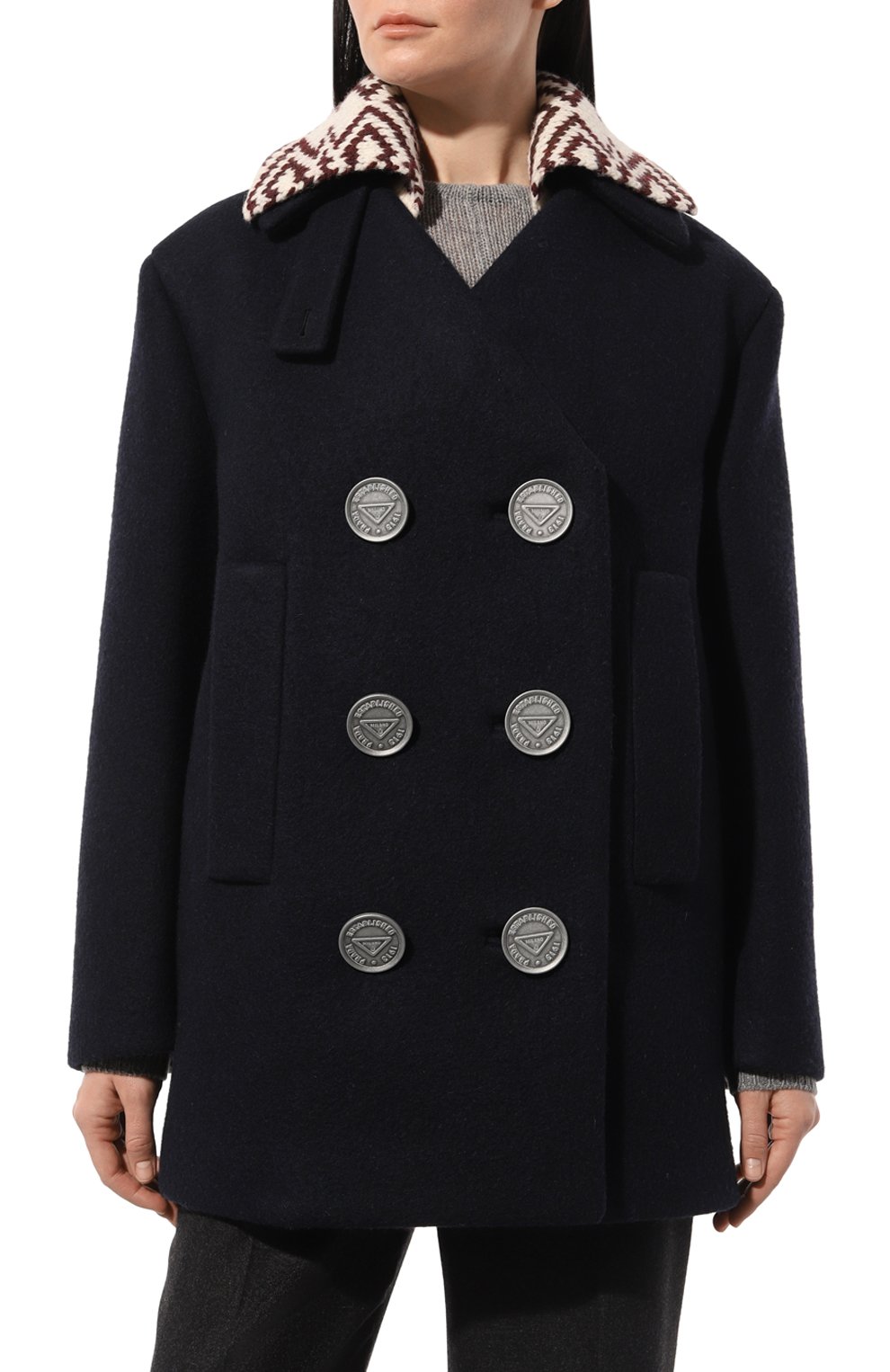 Пальто из шерсти и кашемира PRADA, арт. P679O-1ZY2-F0AG7-212, фото 3