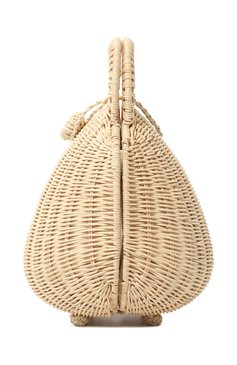 Женская сумка mille CULT GAIA бежевого цвета, арт. TH1279 | Фото 4 (Сумки-технические: Сумки top-handle; Материал сплава: Проставлено; Драгоценные камни: Проставлено; Размер: small; Материал: Дерево)