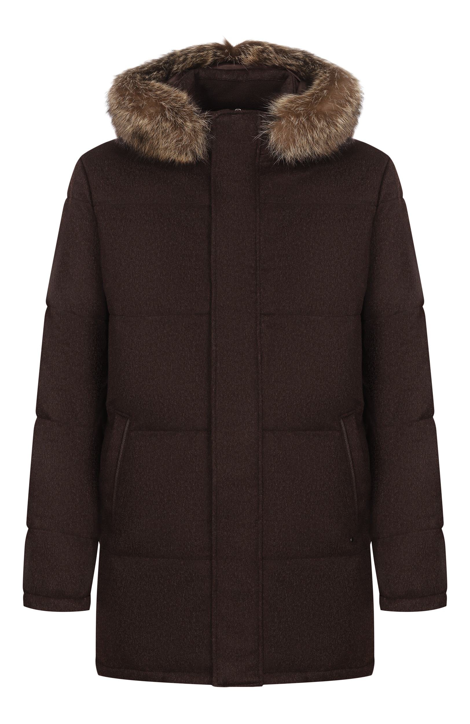 Кашемировый пуховик с отделкой из енота STEFANO RICCI, арт. MDJ6300293/4816, фото 1