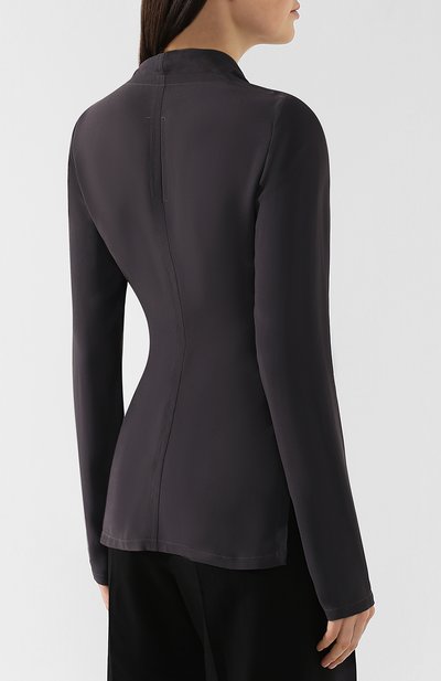 Блузка из вискозы RICK OWENS темно-серого цвета по цене 55350 руб., арт. RP19S6214/Y, фото 4 Блузка из вискозы RICK OWENS, арт. RP19S6214/Y, фото 4