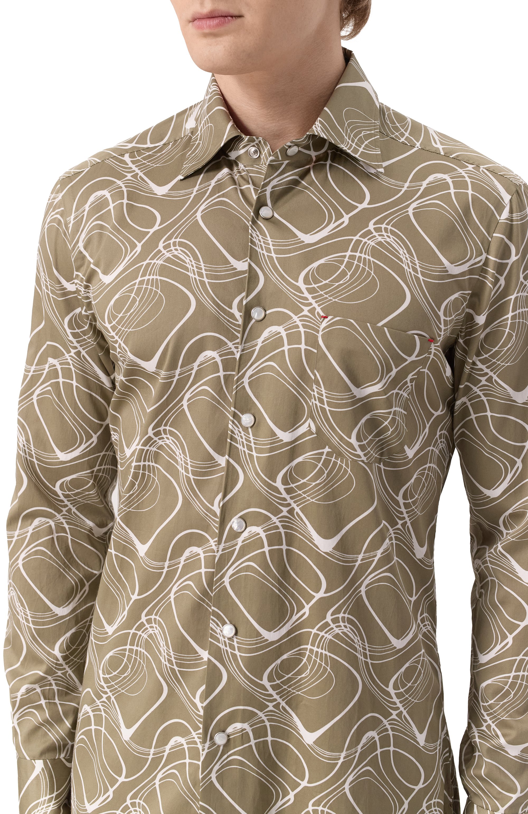 Хлопковая рубашка KITON, арт. UMCNERCH0924808, фото 5