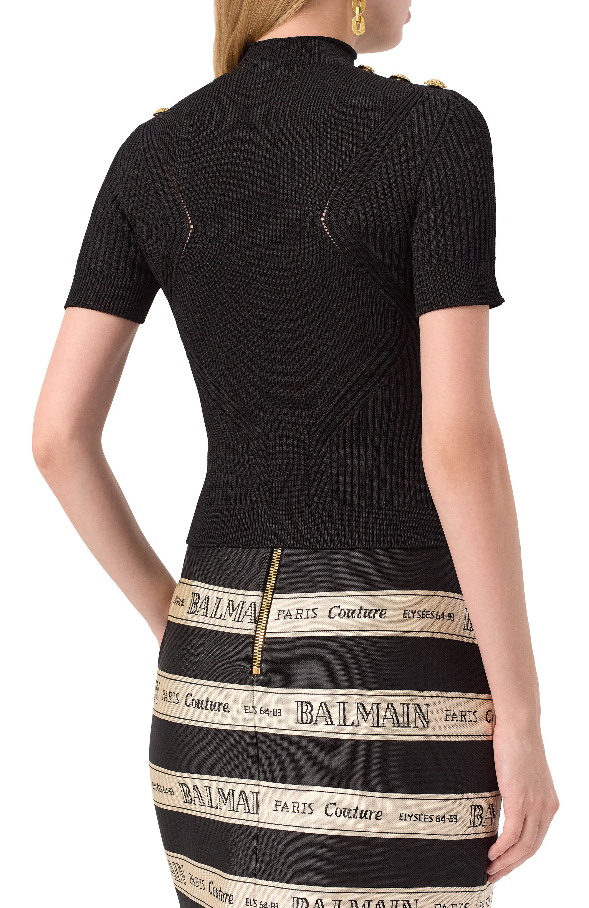 Водолазка из вискозы BALMAIN, арт. BF0AL250/KF24, фото 4