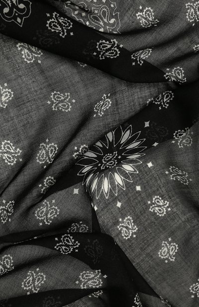 Шерстяной платок SAINT LAURENT черно-белого цвета по цене 44950 руб., арт. 555774/4Y200, фото 2 Шерстяной платок SAINT LAURENT, арт. 555774/4Y200, фото 2