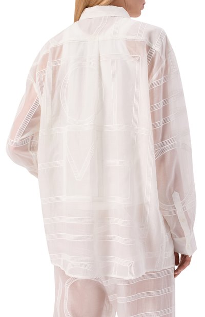 Рубашка из хлопка и шелка TOTEME, арт. 253-WRT0480-FB0441, фото 4