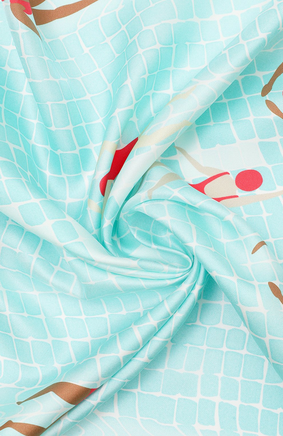 Шелковый платок LANCEL бирюзового цвета по цене 23700 руб., арт. A12914, фото 3 Шелковый платок LANCEL, арт. A12914, фото 3