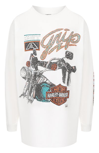 Женская хлопковый лонгслив ROYAL WORKSHOP, арт. ST0NED TEE FR0NT 0NLY L/S