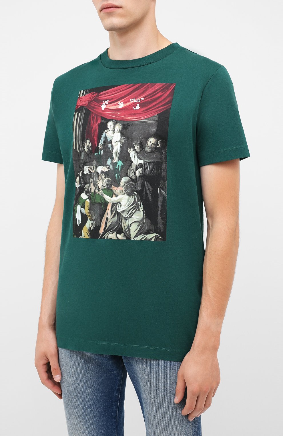 Хлопковая футболка OFF-WHITE, арт. 0MAA027E20JER0085710, фото 3