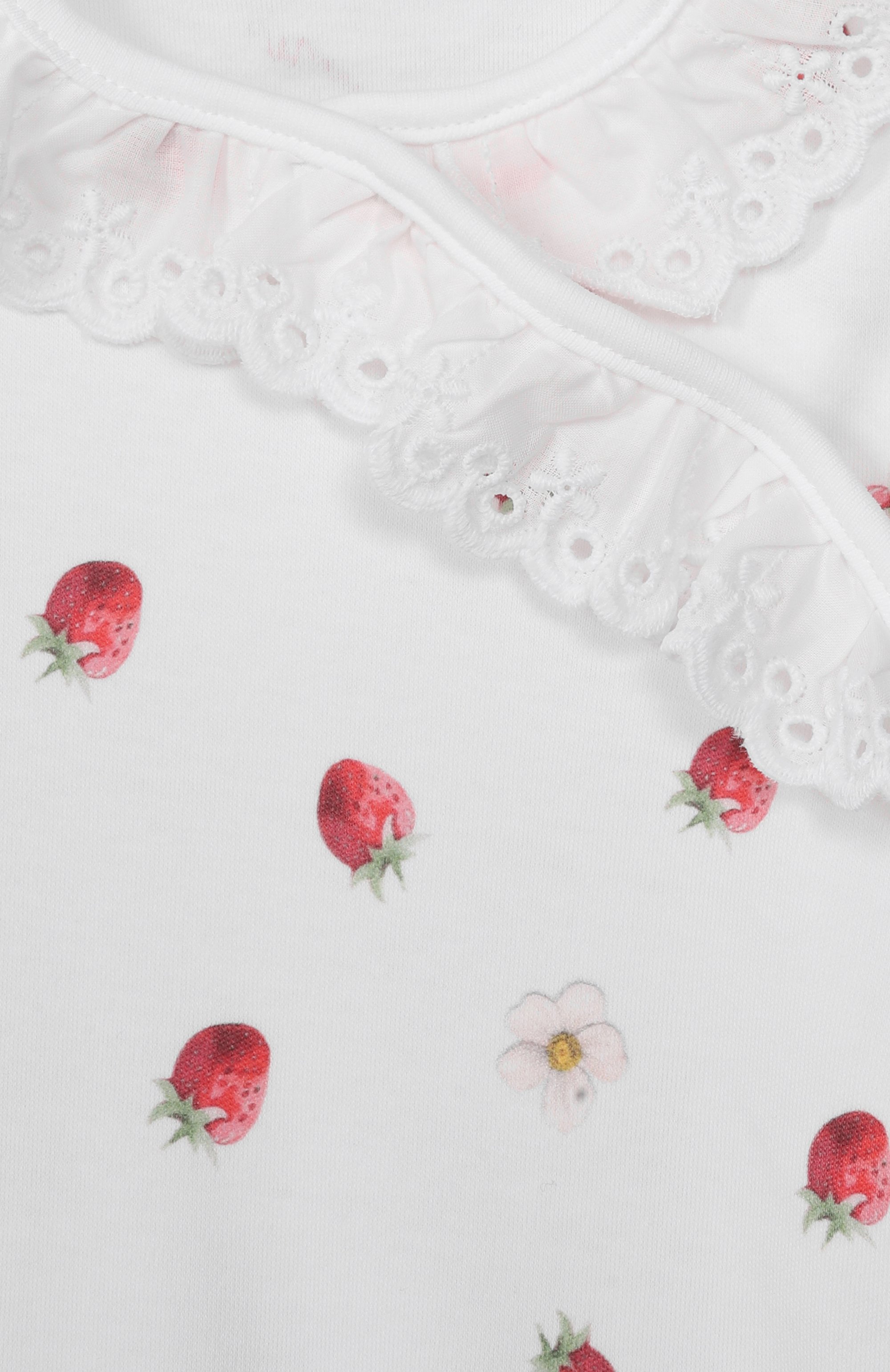 Хлопковый комбинезон MONNALISA белого цвета по цене 14600 руб., арт. 35G208, фото 3 Хлопковый комбинезон MONNALISA, арт. 35G208, фото 3