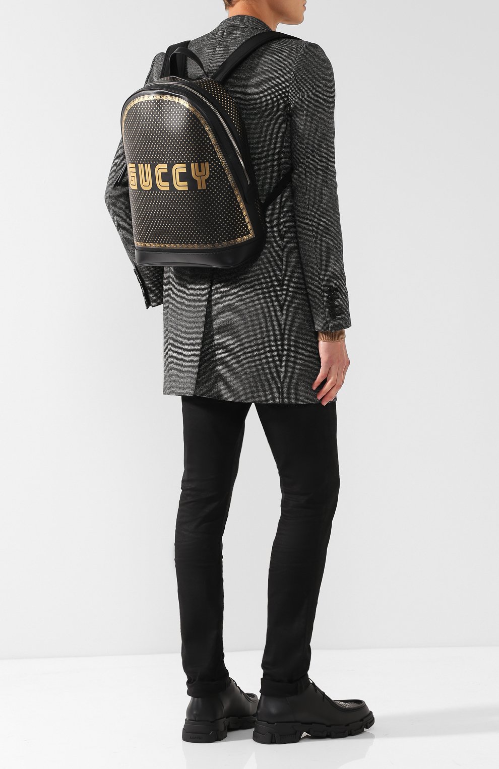 Кожаный рюкзак guccy с декоративной отделкой GUCCI, арт. 419584/DVU7N, фото 2