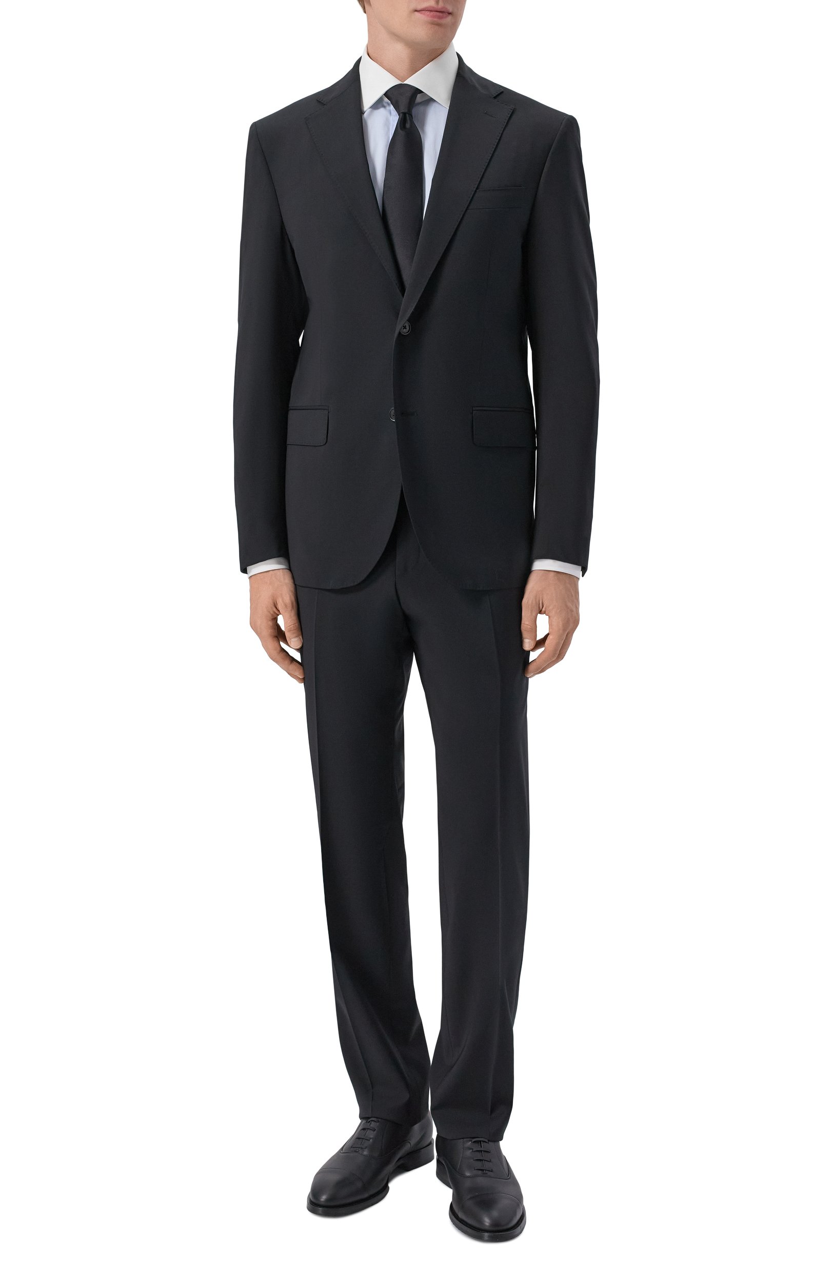 Хлопковая сорочка CORNELIANI голубого цвета по цене 33250 руб., арт. 28P110/2A11631, фото 2 Хлопковая сорочка CORNELIANI, арт. 28P110/2A11631, фото 2