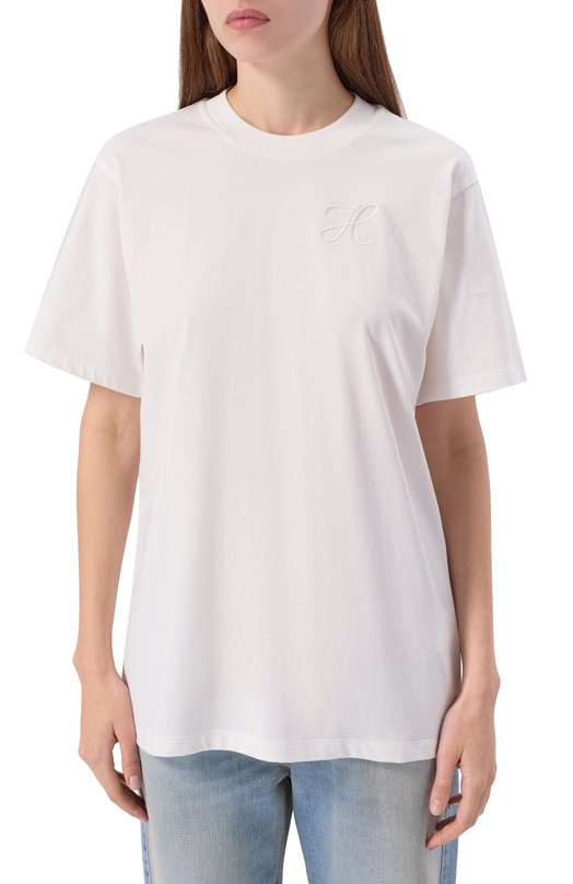 Хлопковая футболка HUGO 50550901 Белый  50550901 Фото 3