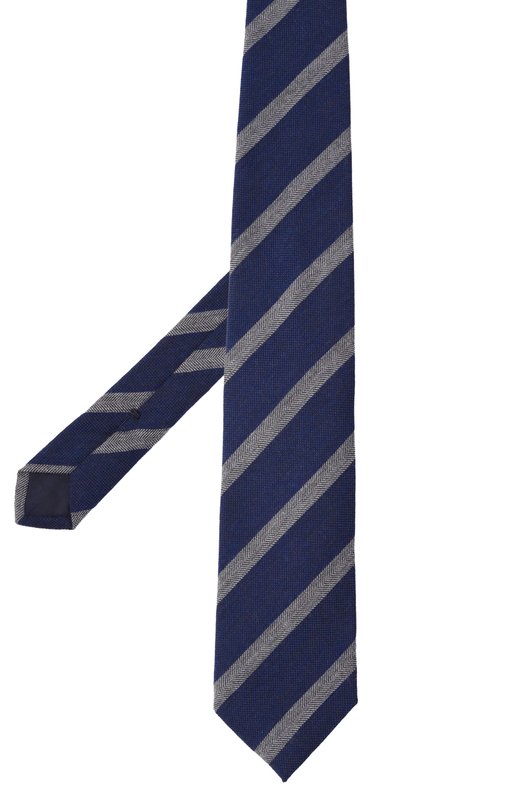 Галстук из шерсти и шелка Corneliani 26U302-2620325 Синий  26U302-2620325 Фото 3