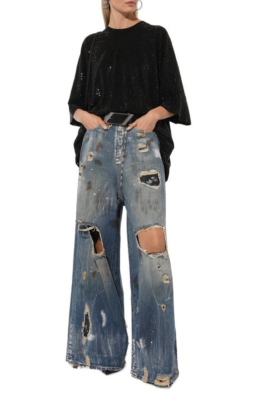 Футболка с отделкой стразами VETEMENTS 2