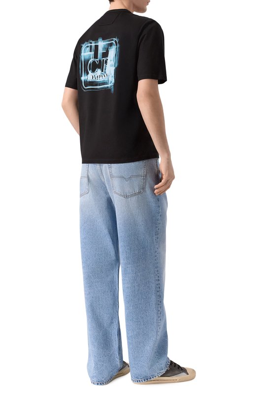 Хлопковая футболка C.P. Company 20CLTS055A/006370W Чёрный  20CLTS055A/006370W Фото 2