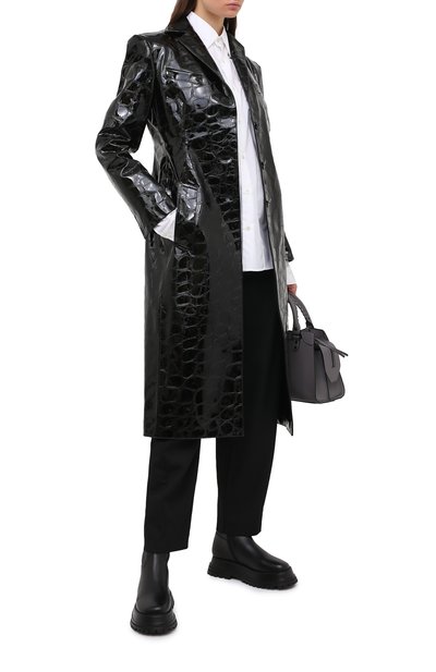 Кожаное пальто ALEXANDER WANG черного цвета по цене 236000 руб., арт. 1WC2203139, фото 2 Кожаное пальто ALEXANDER WANG, арт. 1WC2203139, фото 2