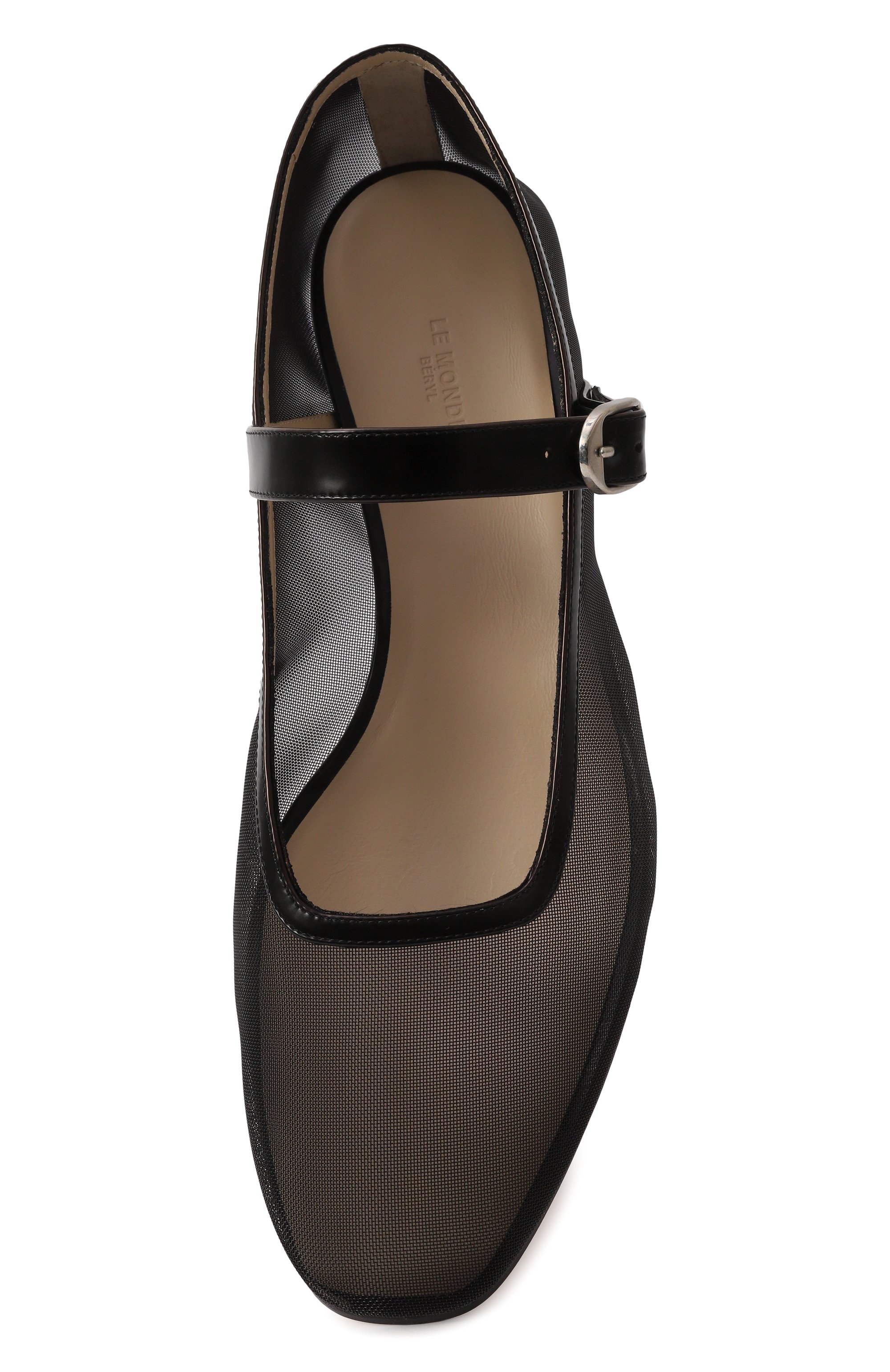 Текстильные балетки mary jane LE MONDE BERYL, арт. MRJ-MES-BLA, фото 6