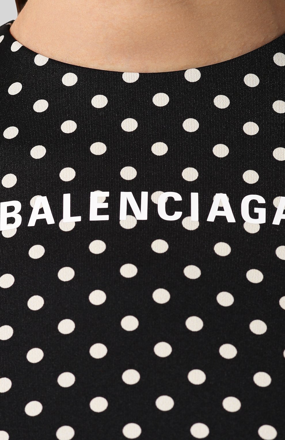 Платье в горох BALENCIAGA черно-белого цвета по цене 265000 руб., арт. 571127/TFL87, фото 5 Платье в горох BALENCIAGA, арт. 571127/TFL87, фото 5