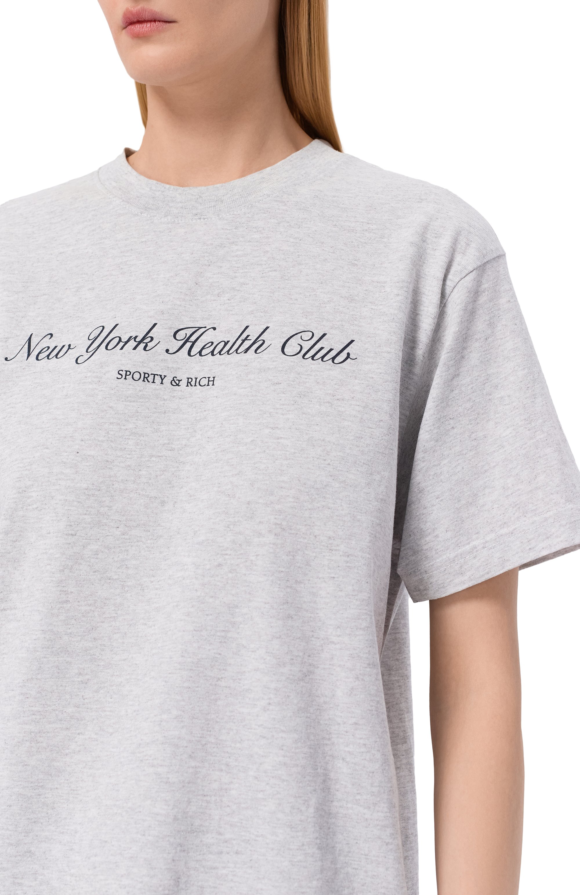 Хлопковая футболка SPORTY AND RICH, арт. T0043508043GY03, фото 5