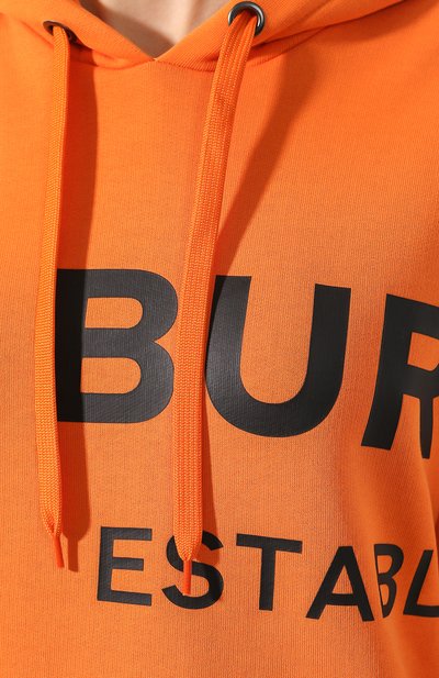 Хлопковое худи BURBERRY оранжевого цвета по цене 79950 руб., арт. 8017165, фото 5 Хлопковое худи BURBERRY, арт. 8017165, фото 5