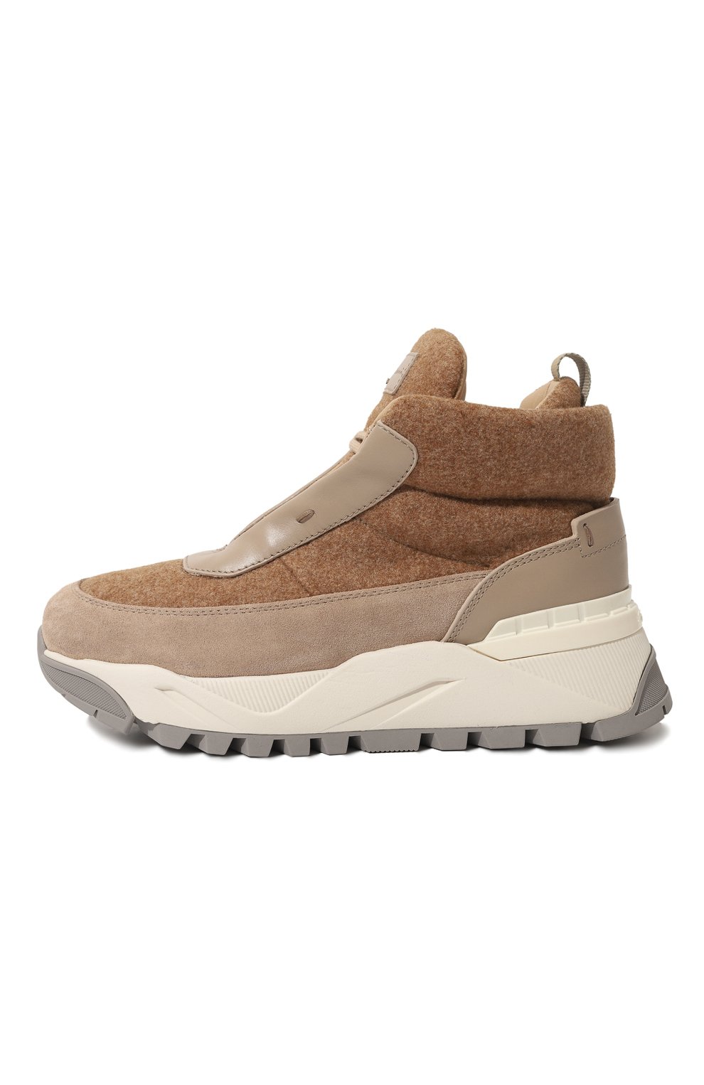 Комбинированные кроссовки SANTONI бежевого цвета по цене 65050 руб., арт. WBIR61057WG0TSQ7, фото 4 Комбинированные кроссовки SANTONI, арт. WBIR61057WG0TSQ7, фото 4