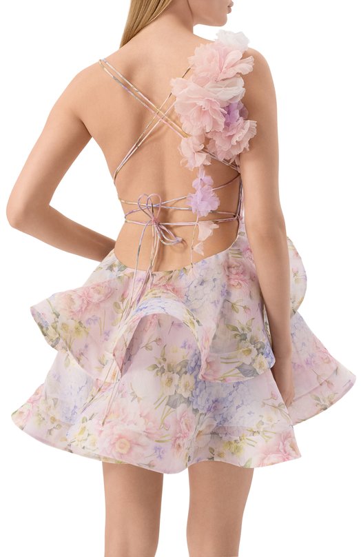 Платье изо льна и шелка YVON 0 160024 Розовый  0 160024 Фото 4