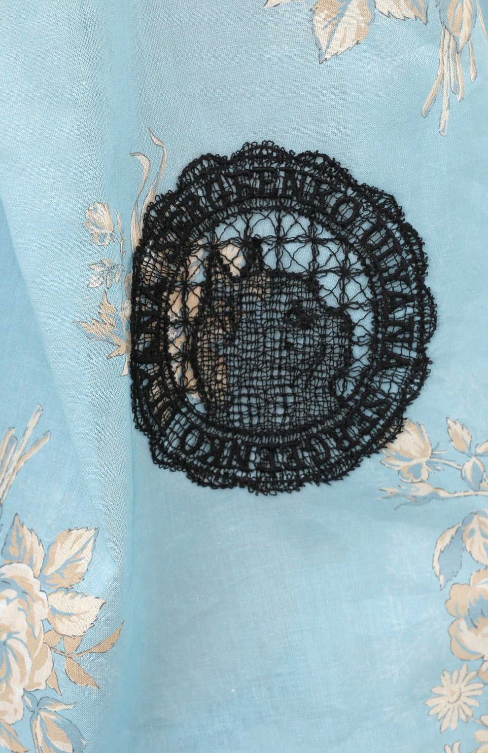 Хлопковая блузка ULYANA SERGEENKO голубого цвета по цене 148000 руб., арт. CMA003SS20P (0322т20), фото 5 Хлопковая блузка ULYANA SERGEENKO, арт. CMA003SS20P (0322т20), фото 5