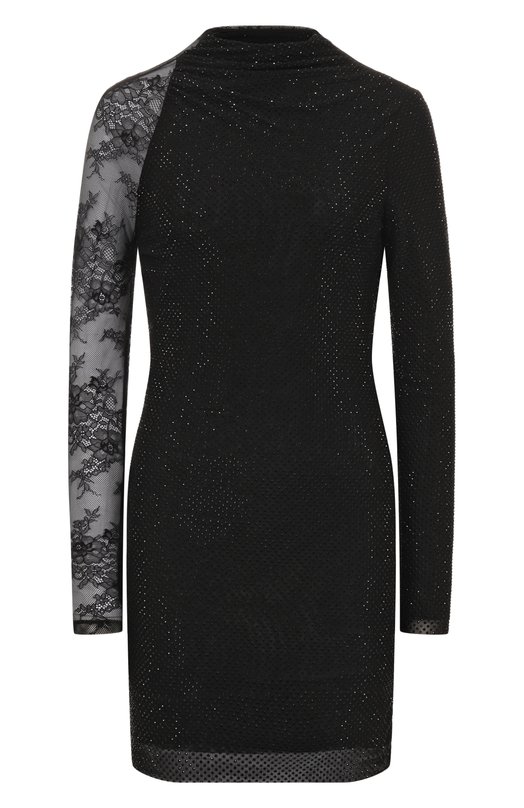 Платье с отделкой стразами self-portrait SC25006SB Чёрный SC25006SB